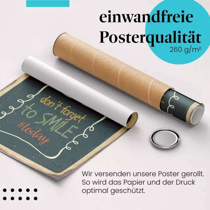 "Don't Forget to SMILE": Vintage & Gute Laune | Postereck 0845